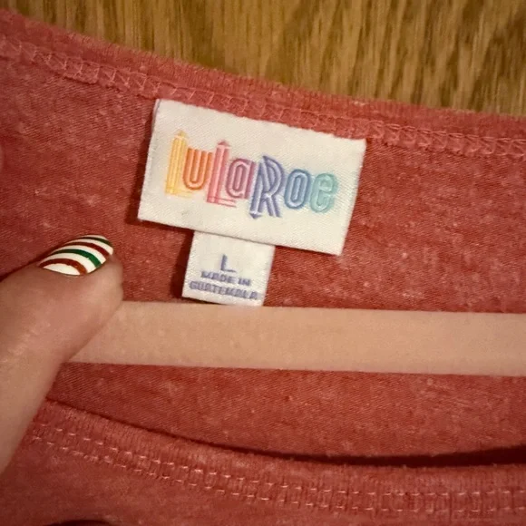 Pink and Red Lularoe Irma T-Shirts - Picture 7 of 9